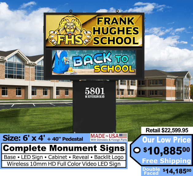 6x4 Monument LED Sign